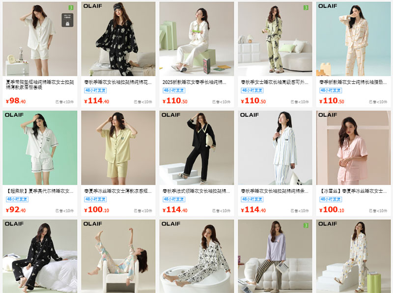 Nguồn nhập đồ ngủ Pijama Trung Quốc giá rẻ