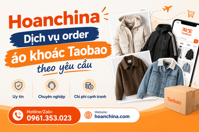 Order áo khoác trên Taobao