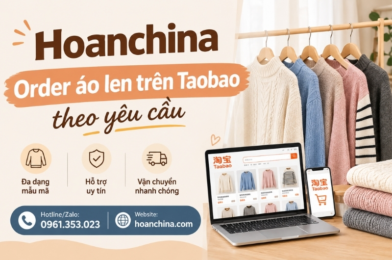 Order áo len trên Taobao