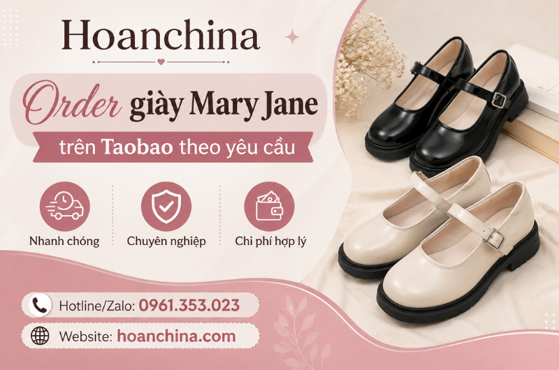 Order giày mary jane trên Taobao